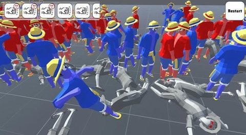 红色和蓝色的战斗模拟器游戏图2