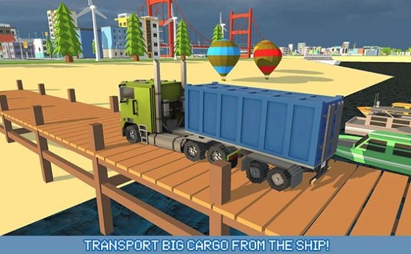 像素卡车城市运输游戏图片1