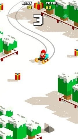 像素滑轮车圣诞游戏图2